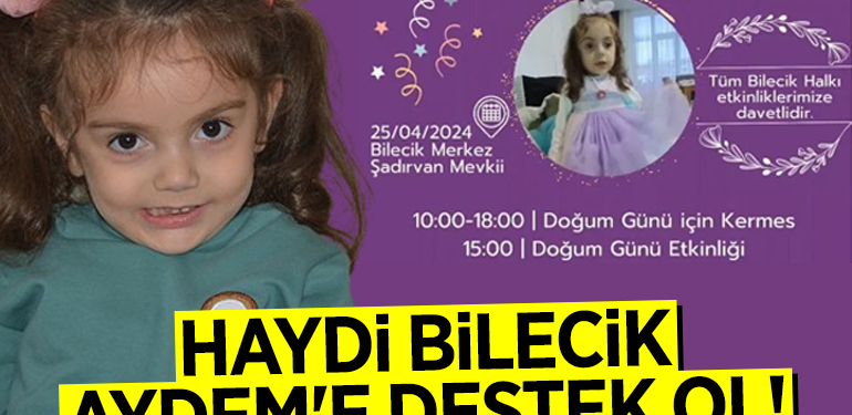 HAYDİ BİLECİK AYDEM’E DESTEK OL!