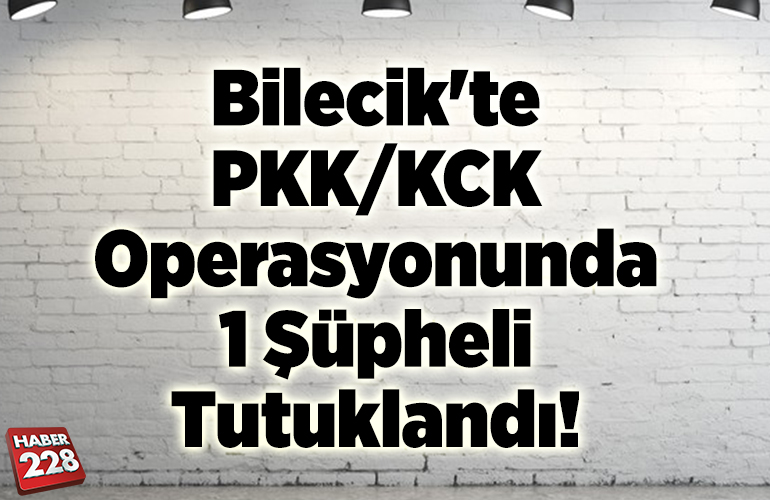 Bilecikte PKKKCK operasyonunda 1 şüpheli tutuklandı