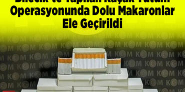 Bilecik'te yapılan kaçak tütüm operasyonunda dolu makaronlar ele geçirildi