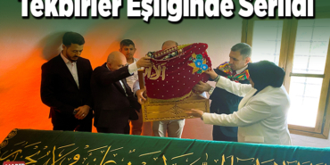 Tekbirler eşliğinde serildi