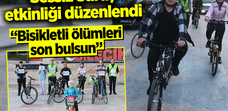 Bilecik’te bisikletliler “Sessiz Sürüş” etkinliği düzenledi