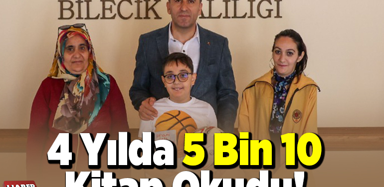 4 yılda 5 bin 10 kitap okudu!