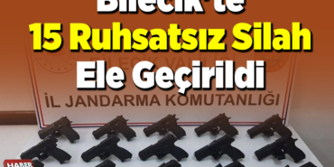 Bilecik'te 15 ruhsatsız silah ele geçirildi