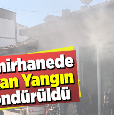 Tamirhanede çıkan yangın söndürüldü