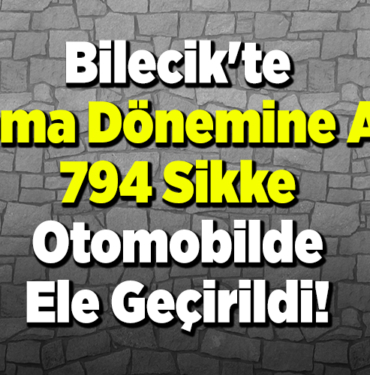 Bilecik'te Roma dönemine ait 794 sikke otomobilde ele geçirildi