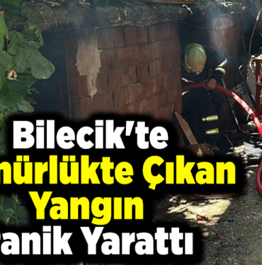 Bilecik'te kömürlükte çıkan yangın panik yarattı
