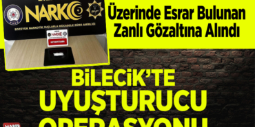 üzerinde esrar bulunan zanlı gözaltına alındı