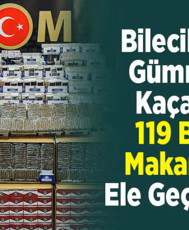 Bilecik'te gümrük kaçağı 119 bin makaron ele geçirildi