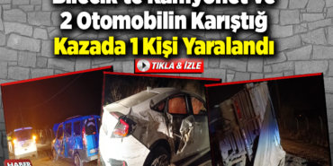 Bilecik'te kamyonet ve 2 otomobilin karıştığı kazada 1 kişi yaralandı