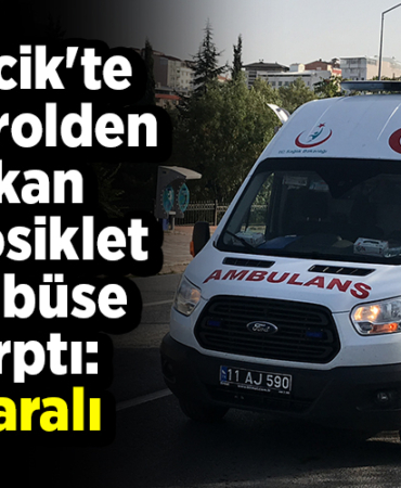 Bilecik'te kontrolden çıkan motosiklet minibüse çarptı 1 yaralı