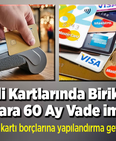 kredi kartı borçlarına yapılandırma getirildi.