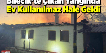 Bilecik’te çıkan yangında bir ev kullanılmaz hale geldi