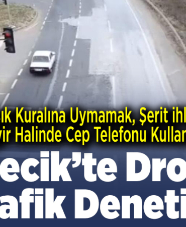 Bilecik'te dronla trafik denetimi