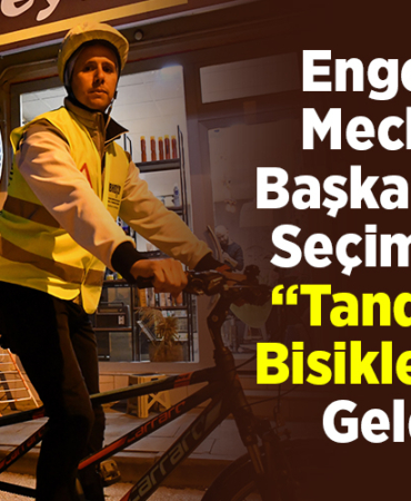 Engelli Meclisi Başkanlığı seçimine tandem bisikletle geldi