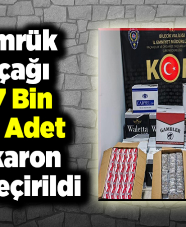 Gümrük kaçağı 227 bin 460 adet makaron ele geçirildi