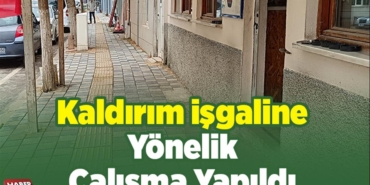 Kaldırım işgaline yönelik çalışma yapıldı