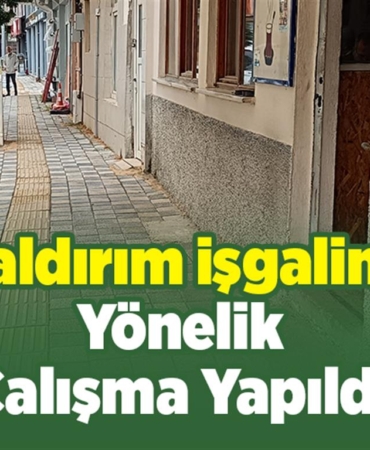 Kaldırım işgaline yönelik çalışma yapıldı