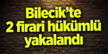 Bilecik'te 2 hükümlü yakalandı