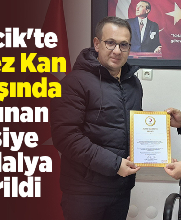 Bilecik'te 37 kez kan bağışında bulunan kişiye madalya verildi