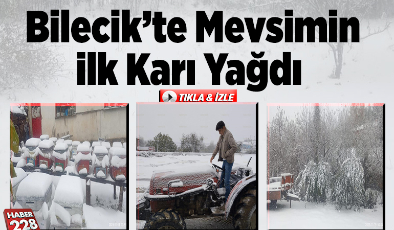 Bilecik’te Mevsimin ilk karı yağdı