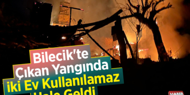 Bilecik'te çıkan yangında iki ev kullanılamaz hale geldi