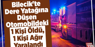 Bilecik'te dere yatağına düşen otomobildeki 1 kişi öldü, 1 kişi yaralandı