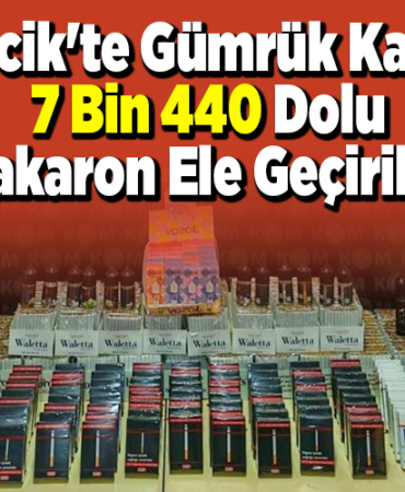 Bilecik'te gümrük kaçağı 7 bin 440 dolu makaron ele geçirildi