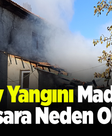 Ev yangını maddi hasara neden oldu