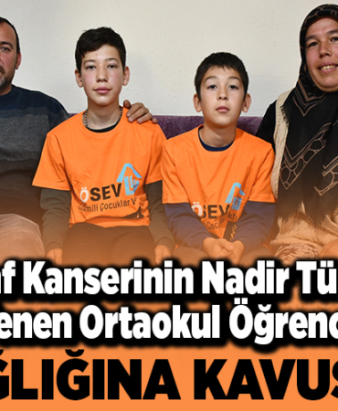 Lenf kanserinin nadir türünü yenen ortaokul öğrencisi sağlığına kavuştu