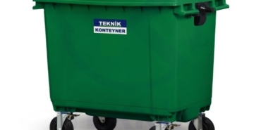660 litre plastik çöp konteyneri, çöp kovası (2)