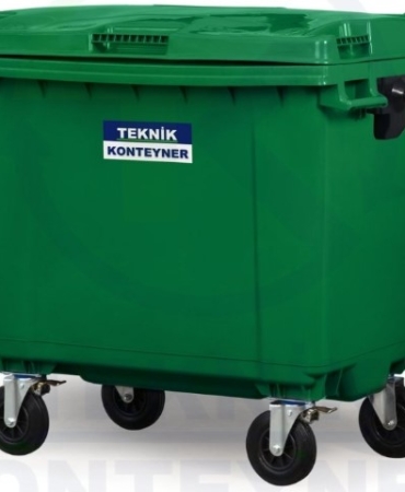 660 litre plastik çöp konteyneri, çöp kovası (2)