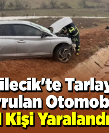 Bilecik'te Tarlaya Savrulan Otomobilde 1 Kişi Yaralandı!
