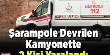 Bilecik'te şarampole devrilen kamyonette 2 kişi yaralandı