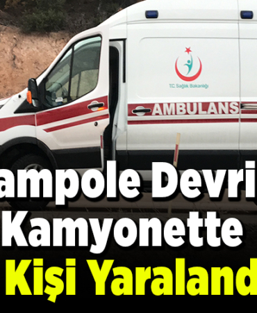 Bilecik'te şarampole devrilen kamyonette 2 kişi yaralandı