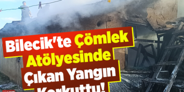 Bilecik'te çömlek atölyesinde çıkan yangın korkuttu!