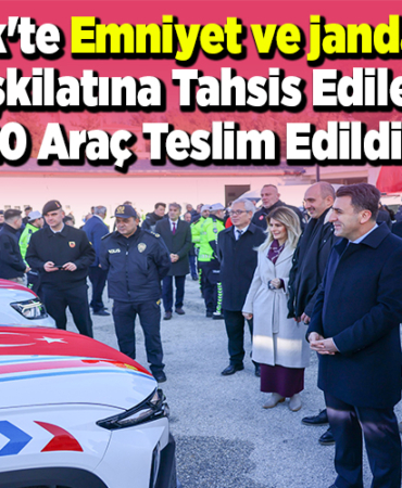 Bilecik'te emniyet ve jandarma teşkilatına tahsis edilen 20 araç teslim edildi