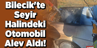 Bilecik'te seyir halindeki otomobil alev aldı!