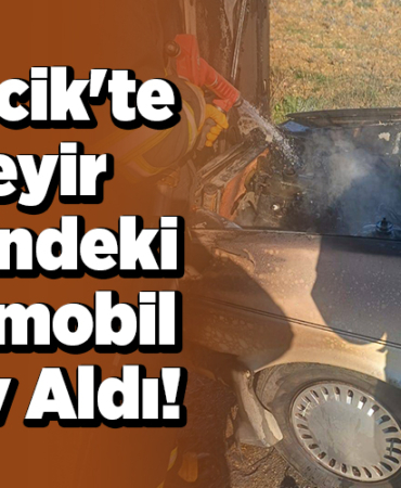 Bilecik'te seyir halindeki otomobil alev aldı!