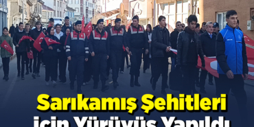 Sarıkamış şehitleri için yürüyüş yapıldı