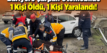 Bariyere çarpan otomobilin sürücüsü öldü, 1 kişi yaralandı!