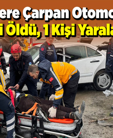 Bariyere çarpan otomobilin sürücüsü öldü, 1 kişi yaralandı!