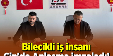Bilecikli İş İnsanı Çin'de Anlaşma İmzaladı!