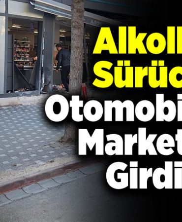 Bilecik'te alkollü sürücünün otomobiliyle çarptığı markette hasar oluştu