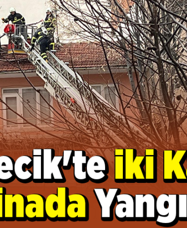 Bilecik'te iki katlı binada yangın!