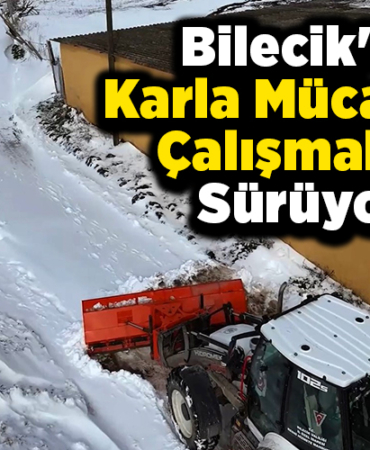 Bilecik'te karla mücadele çalışmaları sürüyor