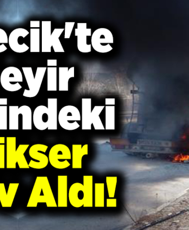 Bilecik'te seyir halindeki mikser alev aldı!