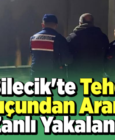Bilecik'te tehdit suçundan aranan zanlı yakalandı