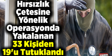 Hırsızlık çetesine yönelik operasyonda yakalanan 33 kişiden 19'u tutuklandı