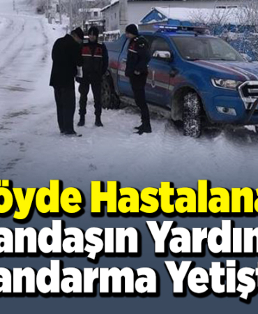 Köyde Hastalanan vatandaşın yardımına yetiştiler
