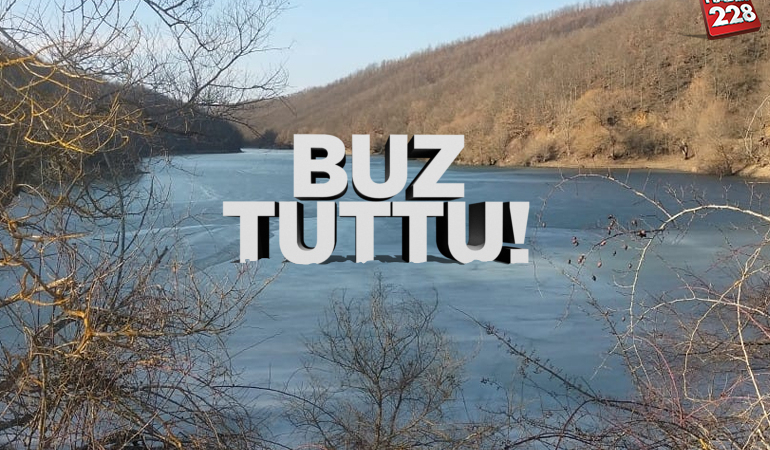 Pazaryeri’ndeki Büyükelmalı ve Bozcaarmut göletlerinin yüzeyi buz tuttu